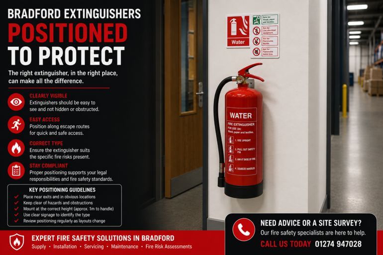 Bradford Extinguishers: Why Fire Extinguisher Positioning Matters More Than Most Businesses Realise