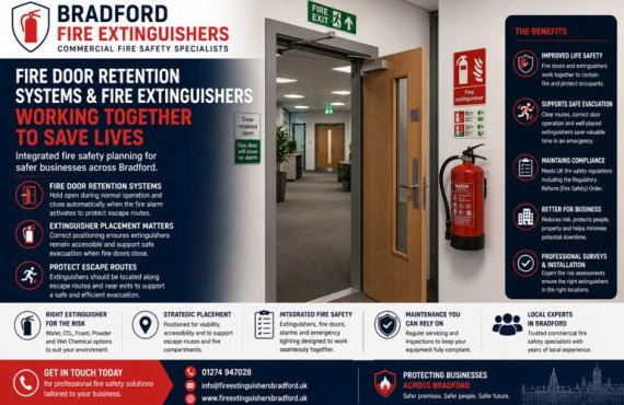 Bradford Fire Extinguishers: Why Fire Door Retention Systems Must Work Alongside Proper Extinguisher Planning