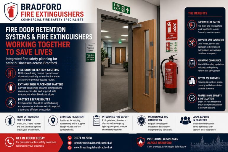 Bradford Fire Extinguishers: Why Fire Door Retention Systems Must Work Alongside Proper Extinguisher Planning