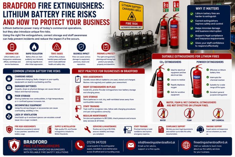 Bradford Fire Extinguishers: Why Lithium Battery Fire Risks Are Changing Commercial Fire Safety